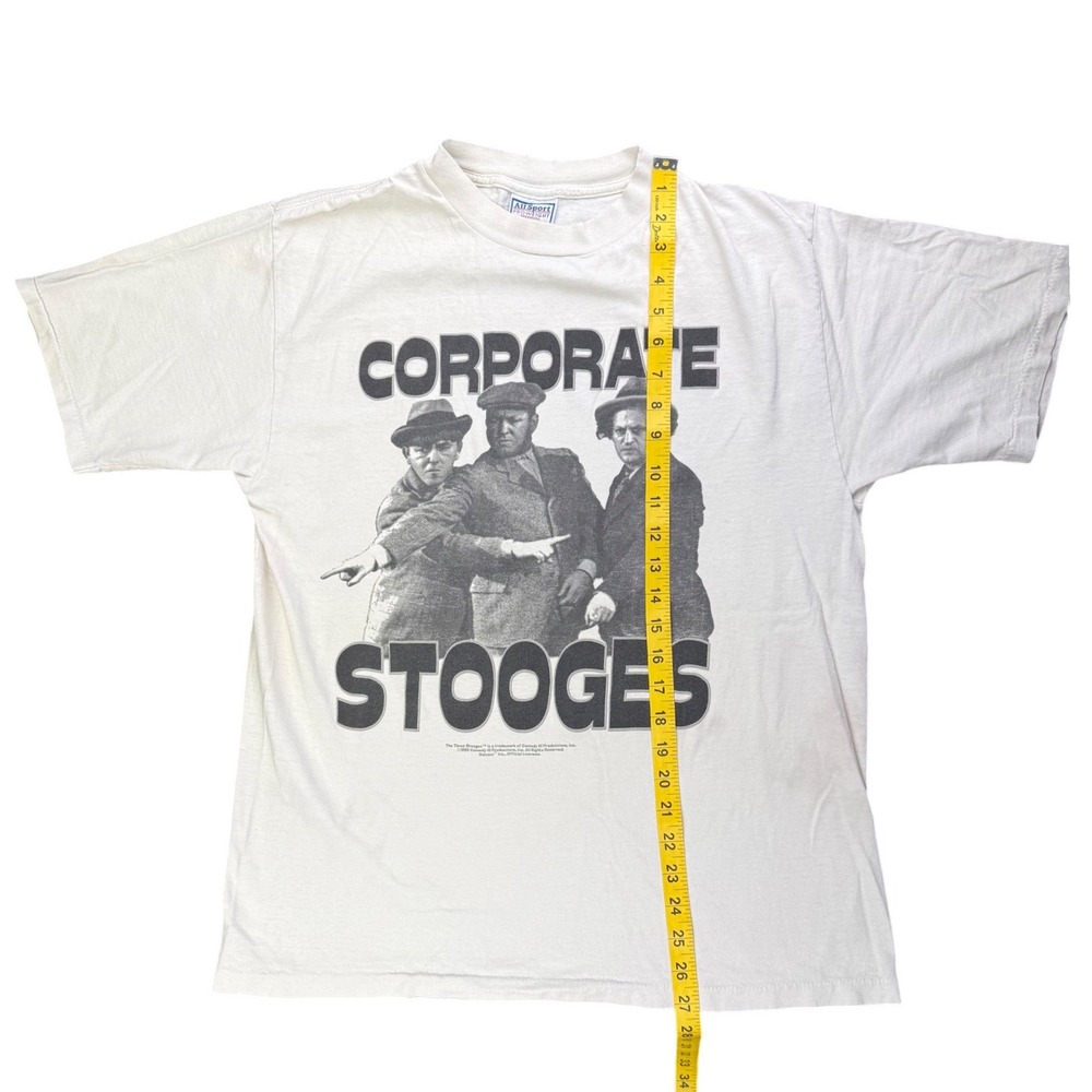 Vintage Three Stooges Corporate Stooges 1995 Comedy III T Shirt Made USA - Picture 5 of 9
